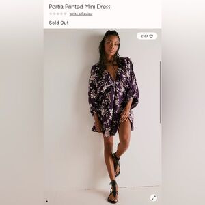 Free People Plum Floral Dress
